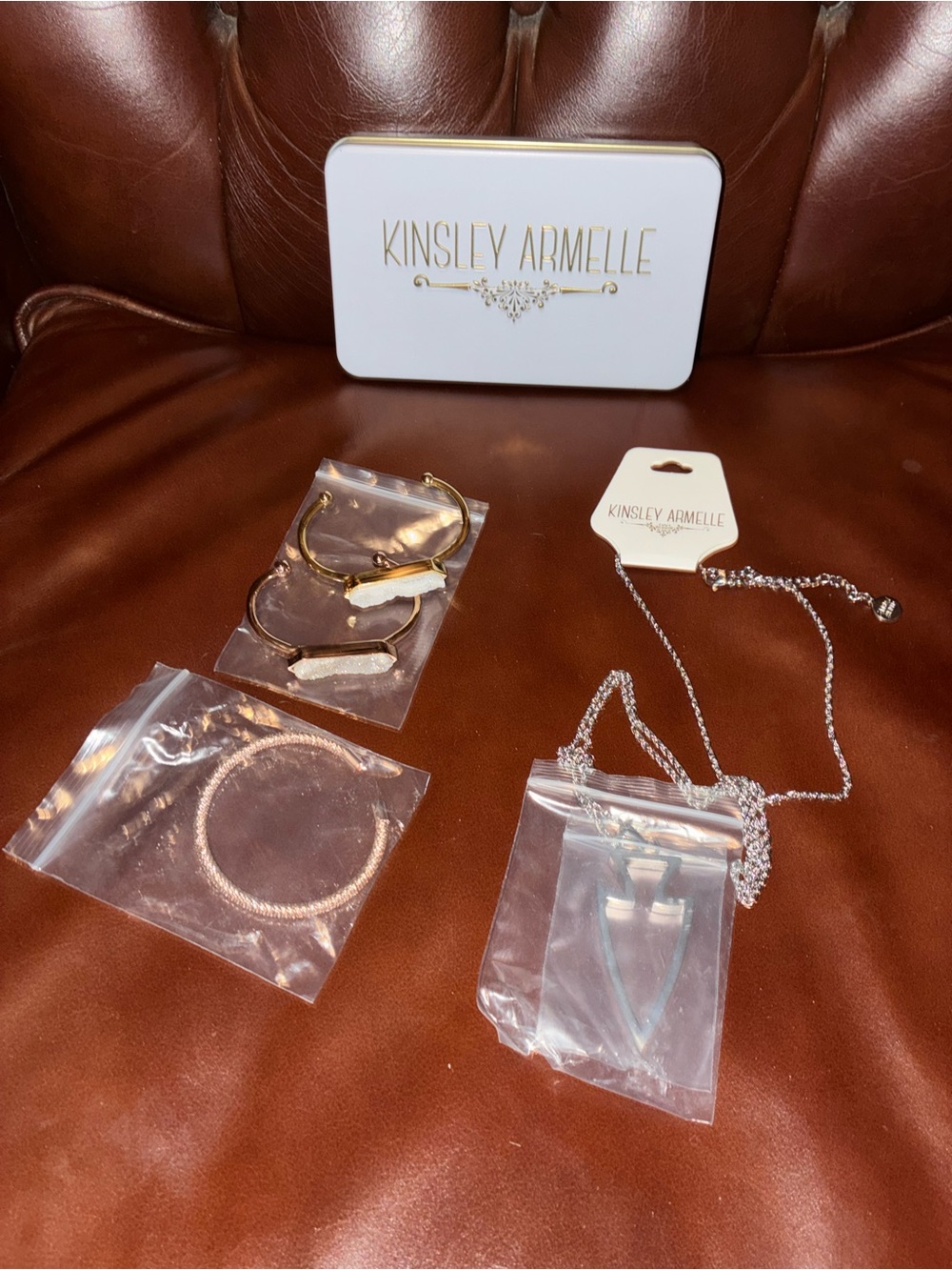 Kinsley Armelle Gold and Silver Mixed Metal Bracelet and Necklace Set